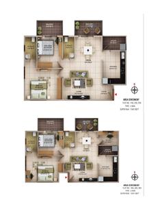 Image of 1222 Sq.ft 2 BHK Apartment / Flat for sale in Laasya Pride, Chikkathoguru Village, Bengaluru for Rs. 9600000