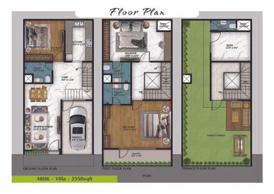 Image of 2310 Sq.ft 3.5 BHK Villa for sale in Paradise Krishna Vatika Luxurious Villas, Noida Extension, Greater Noida for Rs. 12500000