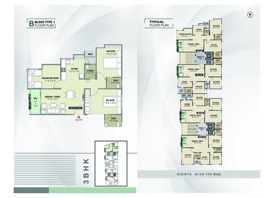 Image of 1300 Sq.ft 3 BHK Apartment / Flat for sale in Shwetsom Stavam Residency, Gota, Ahmedabad for Rs. 9200000