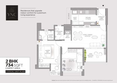 Image of 918 Sq.ft 2 BHK Apartment / Flat for sale in VJ Yashwin Encore, Wakad, Pune for Rs. 8600000