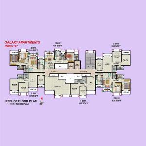 Image of 393 Sq.ft 1 BHK Apartment / Flat for sale in HDIL Galaxy Apartments, Kurla East, Mumbai for Rs. 8500000