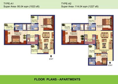 Image of 1435 Sq.ft 2.5 BHK Apartment / Flat for sale in Divine Meadows, Sector 108, Noida for Rs. 23000000