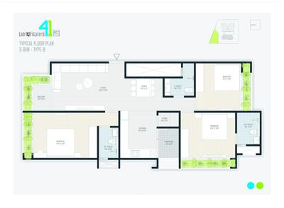 Image of 1710 Sq.ft 3 BHK Apartment / Flat for sale in Artham 41, Chandkheda, Ahmedabad for Rs. 9000000