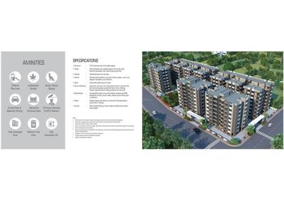 Image of 1125 Sq.ft 3 BHK Apartment / Flat for sale in Shyam Akash Parisar, Chanakyapuri, Ahmedabad for Rs. 7300000