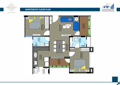 Image of 1236 Sq.ft 2 BHK Apartment / Flat for sale in Konark Premium Vista Phase 1, Bhangya, Indore for Rs. 6674000