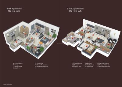 Image of 675 Sq.ft 1 BHK Apartment / Flat for sale in Opulent Central Park, Hadapsar, Pune for Rs. 5000000