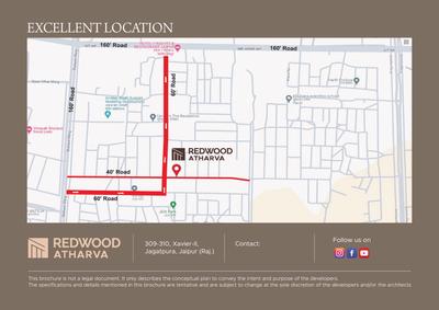 Image of 1450 Sq.ft 3 BHK Apartment / Flat for sale in Redwood Atharva, Jagatpura, Jaipur for Rs. 5000000