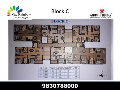 Image of 1268 Sq.ft 3 BHK Apartment / Flat for sale in Vac Rainbow, Mourigram, Howrah for Rs. 6200000