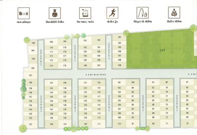 Image of 1700 Sq.ft 2.5 BHK Independent House for sale in Rajeshbhai Swastik Villa, Dindoli, Surat for Rs. 4500000