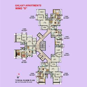 Image of 393 Sq.ft 1 BHK Apartment / Flat for sale in HDIL Galaxy Apartments, Kurla East, Mumbai for Rs. 8500000