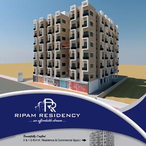 Image of 730 Sq.ft 2 BHK Apartment / Flat for sale in Ripam Residency, New Ranip, Ahmedabad for Rs. 3500000
