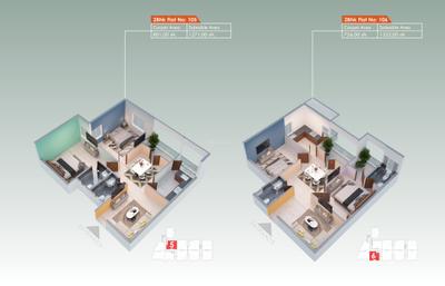 Image of 1284 Sq.ft 2 BHK Apartment / Flat for sale in Covenants La Casa, Kalinga Nagar, Bhubaneswar for Rs. 8500000