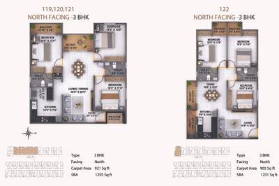 Image of 717 Sq.ft 2 BHK Apartment / Flat for sale in Luxury Mark Opera, Iggaluru Village, Bengaluru for Rs. 7199999