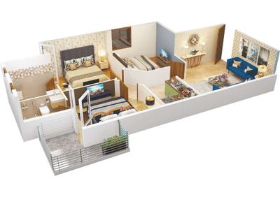 Image of 430 Sq.ft 1 BHK Apartment / Flat for sale in Pyramid Infinity, Southern Peripheral Road, Gurgaon for Rs. 5500000