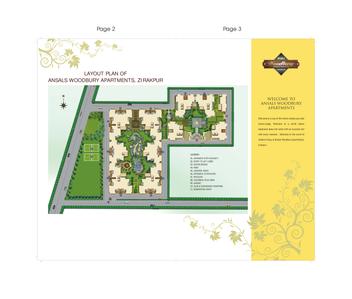 Image of 1200 Sq.ft 2 BHK Apartment / Flat for sale in Ansal Woodbury, Utrathiya, Zirakpur for Rs. 4800000