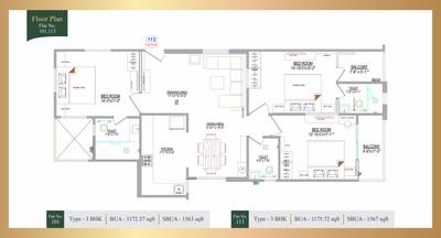 Image of 1200 Sq.ft 3 BHK Apartment / Flat for sale in The City Park, Mansarovar, Jaipur for Rs. 5500000
