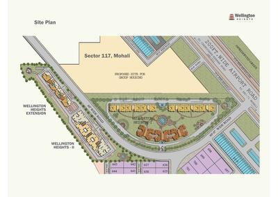 Image of 1771 Sq.ft 3 BHK Apartment / Flat for sale in TDI Wellington Heights Extension, Sector 117, Mohali for Rs. 12790000
