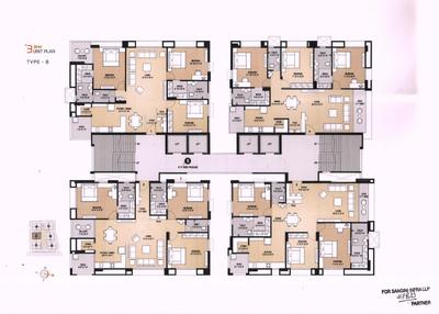 Image of 2200 Sq.ft 3 BHK Apartment / Flat for sale in Sangini Vedanta, Vesu, Surat for Rs. 14300000