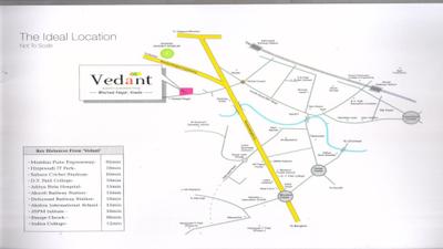 Image of 785 Sq.ft 1.5 BHK Apartment / Flat for sale in Moraya Vedant Heights, Kiwale, Pune for Rs. 6000000