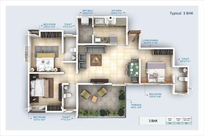 Image of 800 Sq.ft 2 BHK Apartment / Flat for sale in Prime Utsav Homes, Bavdhan, Pune for Rs. 8800000