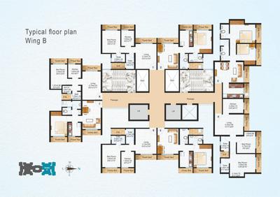 Image of 689 Sq.ft 2 BHK Apartment / Flat for sale in Raunak Residency, Thane West, Thane for Rs. 11500000