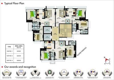 Image of 550 Sq.ft 1 BHK Apartment / Flat for sale in Romell Empress, Borivali West, Mumbai for Rs. 10500000