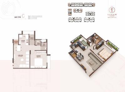 Image of 550 Sq.ft 2 BHK Apartment / Flat for sale in Sakar Residency, Bakrol Bujrang, Ahmedabad for Rs. 3900000