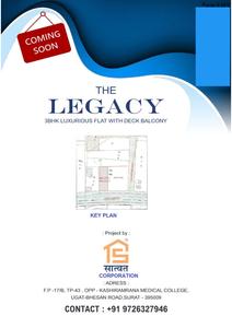 Image of 1911 Sq.ft 3 BHK Apartment / Flat for sale in Satvat The Legacy, Dahin Nagar, Surat for Rs. 6800000