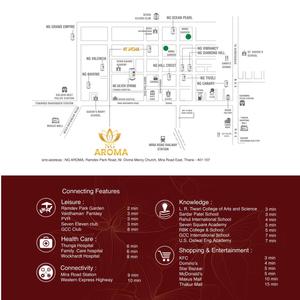 Image of 1000 Sq.ft 2 BHK Apartment / Flat for sale in RNA NG Aroma Phase II, Mira Road East, Mira Bhayandar for Rs. 9600000