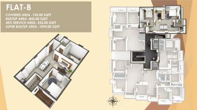 Image of 1034 Sq.ft 2 BHK Apartment / Flat for sale in Ganapati Heights by Ganapati Properties, Metiabruz, Kolkata for Rs. 41360000