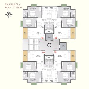 Image of 1170 Sq.ft 2 BHK Apartment / Flat for sale in Eklingji Radhe Elegance, Sanand, Ahmedabad for Rs. 3800000
