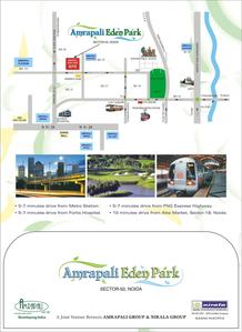 Image of 1624 Sq.ft 3 BHK Apartment / Flat for sale in Amrapali Eden Park, Sector 50, Noida for Rs. 22000000