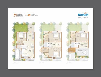 Image of 1755 Sq.ft 4 BHK Duplex for sale in Shreeji Siddheshwari Villa, Pethapur, Gandhinagar for Rs. 17000000