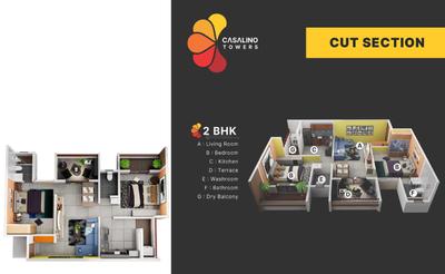 Image of 907 Sq.ft 2 BHK Apartment / Flat for sale in Sai Casalino Towers, Handewadi, Pune for Rs. 5000000