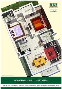 Image of 1650 Sq.ft 3 BHK Independent House for sale in JTPL City, Sector 116, Mohali for Rs. 5290000