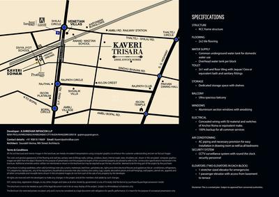 Image of 1249 Sq.ft 2 BHK Apartment / Flat for sale in A Shridhar Kaveri Trisara, Shilaj, Ahmedabad for Rs. 6500000
