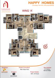 Image of 1200 Sq.ft 3 BHK Apartment / Flat for sale in Navkar Happy Home CHSL, Borivali West, Mumbai for Rs. 25000000