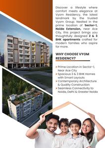 Image of 1100 Sq.ft 2 BHK Apartment / Flat for sale in Vyom Residency, Noida Extension, Greater Noida for Rs. 4698000