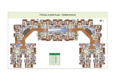 Image of 1704 Sq.ft 3 BHK Apartment / Flat for sale in Ozone Greens Phase 2 by Ozone Group, Medavakkam, Chennai for Rs. 9500000
