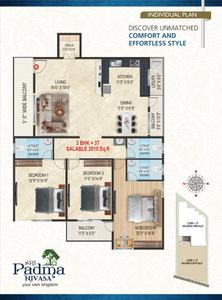 Image of 2090 Sq.ft 3 BHK Apartment / Flat for sale in Sai Ganesh Sri Padma Nivas, RR Nagar, Bengaluru for Rs. 20900000