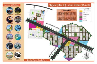 Image of 1500 Sq.ft Residential Plot / Land for sale in Shree Raj Gomti Estate Phase III, Gomti Nagar, Lucknow for Rs. 8500000