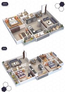 Image of 1600 Sq.ft 3 BHK Apartment / Flat for sale in Ashapuri Imperial, Indira Nagar, Nashik for Rs. 8200000