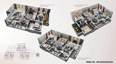 Image of 1371 Sq.ft 2 BHK Apartment / Flat for sale in Monument Euphoria, Sundarpur, Bhubaneswar for Rs. 7677600