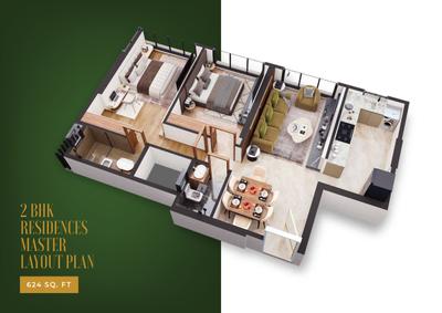 Image of 482 Sq.ft 1 BHK Apartment / Flat for sale in Bhakti Pride, Chembur, Mumbai for Rs. 8500000