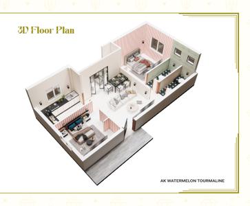 Image of 880 Sq.ft 2 BHK Apartment / Flat for sale in AK Watermelon Turnmaline, Pammal, Chennai for Rs. 6160000