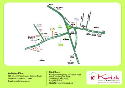 Image of 350 Sq.ft 1 BHK Apartment / Flat for sale in Crystal Krish Nikunj Phase 2, Tijara, Bhiwadi for Rs. 900000