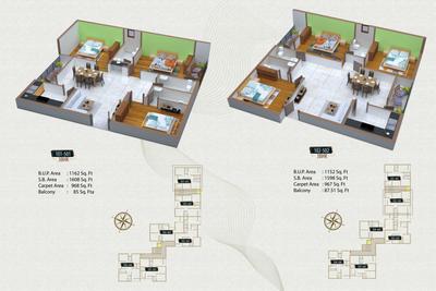 Image of 1030 Sq.ft 3 BHK Apartment / Flat for sale in Motwani Lords Way, Pamsara, Bhubaneswar for Rs. 7500000