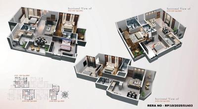 Image of 1371 Sq.ft 2 BHK Apartment / Flat for sale in Monument Euphoria, Sundarpur, Bhubaneswar for Rs. 7677600