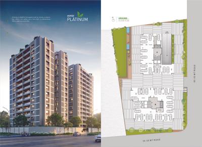 Image of 2277 Sq.ft 3 BHK Apartment / Flat for sale in Surpath Sharnam Platinum, PDPU Road, Gandhinagar for Rs. 11700000