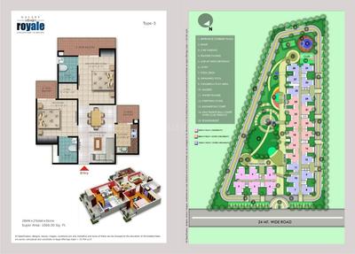 Image of 1120 Sq.ft 2.5 BHK Apartment / Flat for sale in Galaxy Royale, Noida Extension, Greater Noida for Rs. 9000000
